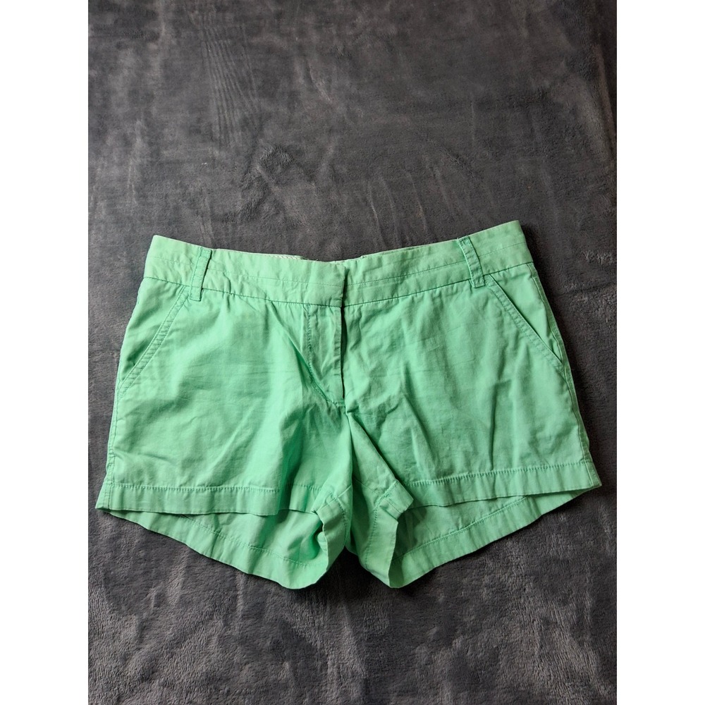 J.Crew Chino Broken-In Shorts Womens 8 Mint Green Cotton Casual Summer 3" Inseam